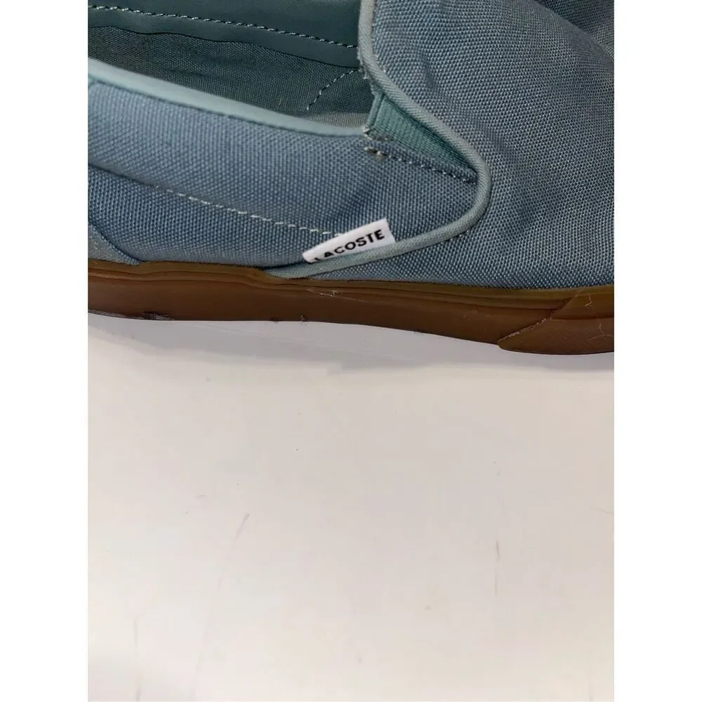 Lacoste Jump Serve Slip On ‎ Men 8 Canvas Sneakers Shoes Ortholite A10